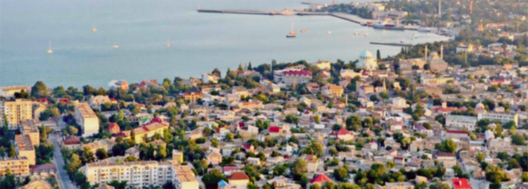 Город Саки в Крыму вид сверху